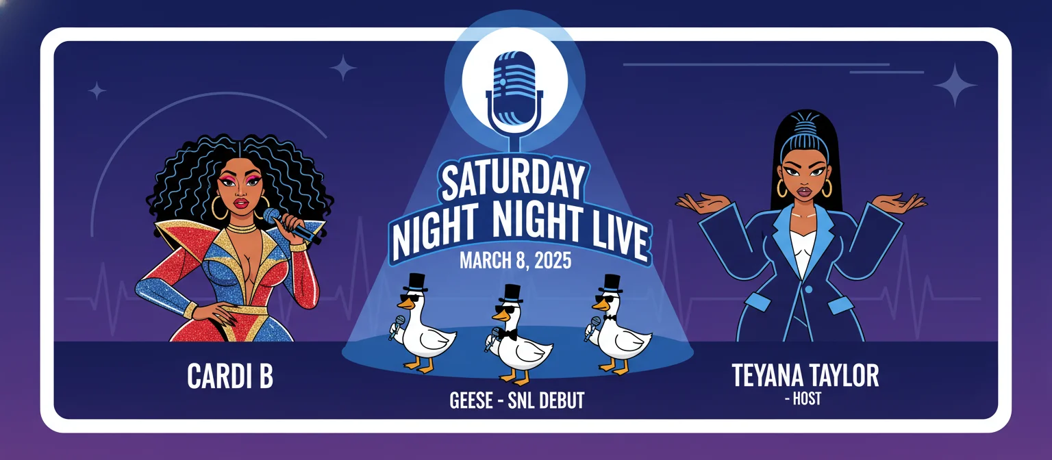 Decorative illustration for: Cardi B to Perform on SNL After Teyana Taylor's Hosting Debut