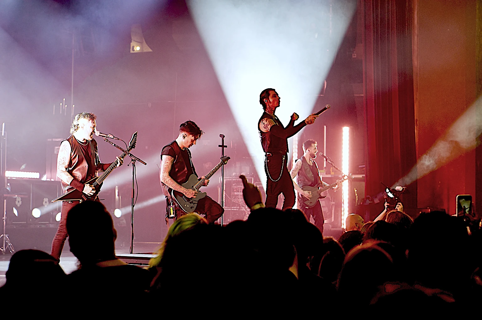 Black Veil Brides 2026 North American tour kickoff at the Riverside Municipal Auditorium with From Ashes to New, TX2, and As December Falls.