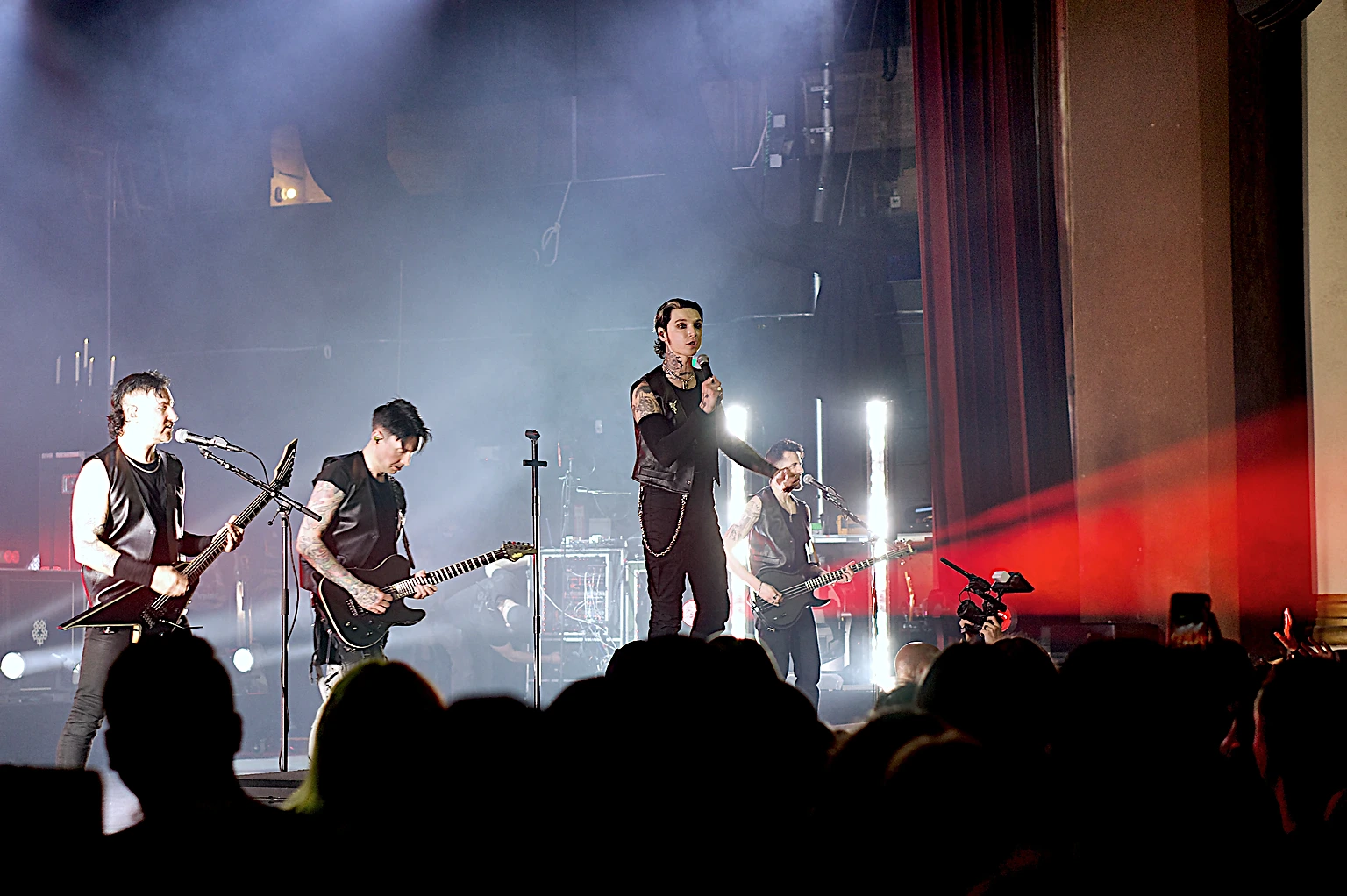 Black Veil Brides 2026 North American tour kickoff at the Riverside Municipal Auditorium with From Ashes to New, TX2, and As December Falls.