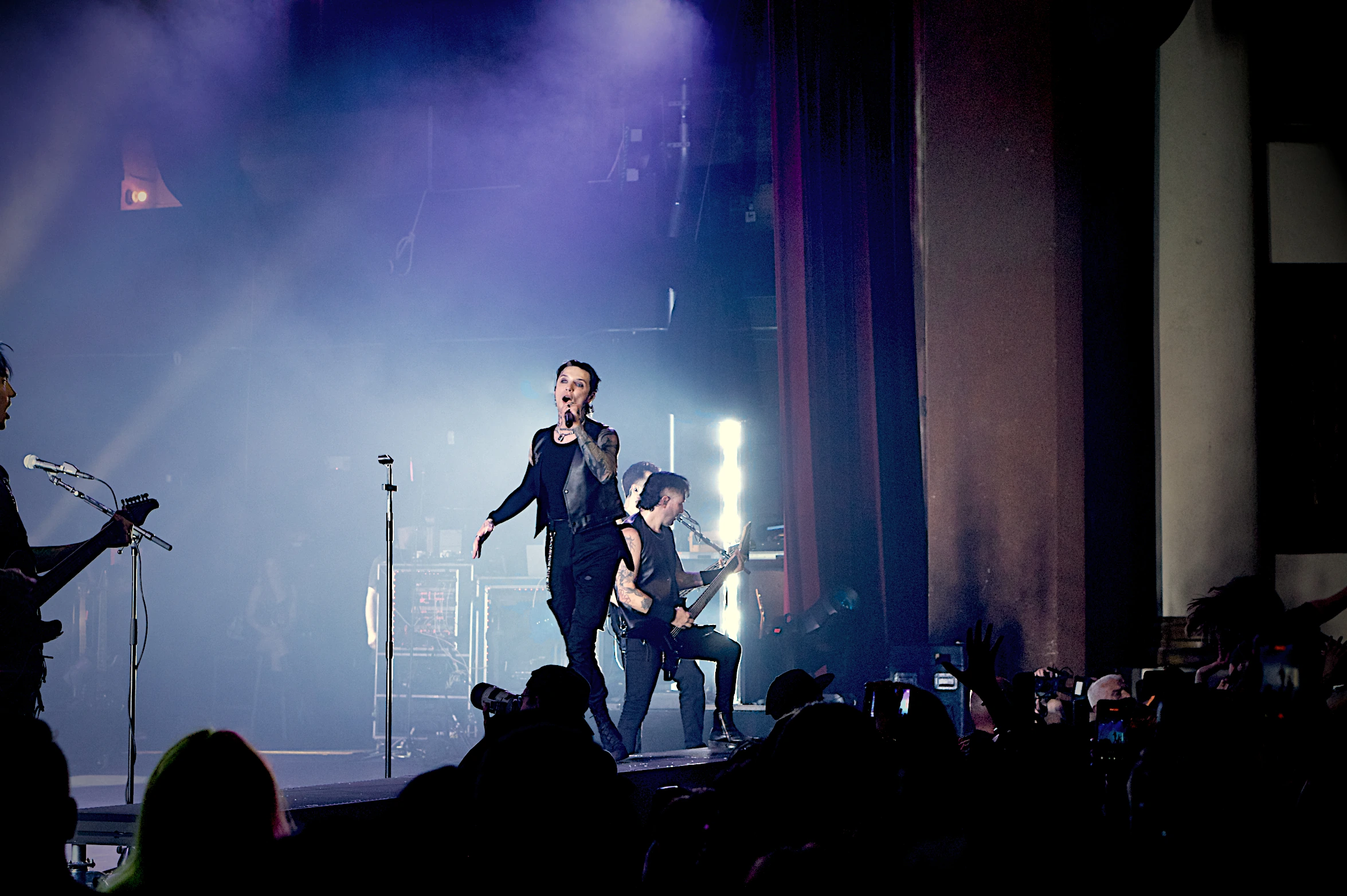 Black Veil Brides 2026 North American tour kickoff at the Riverside Municipal Auditorium with From Ashes to New, TX2, and As December Falls.