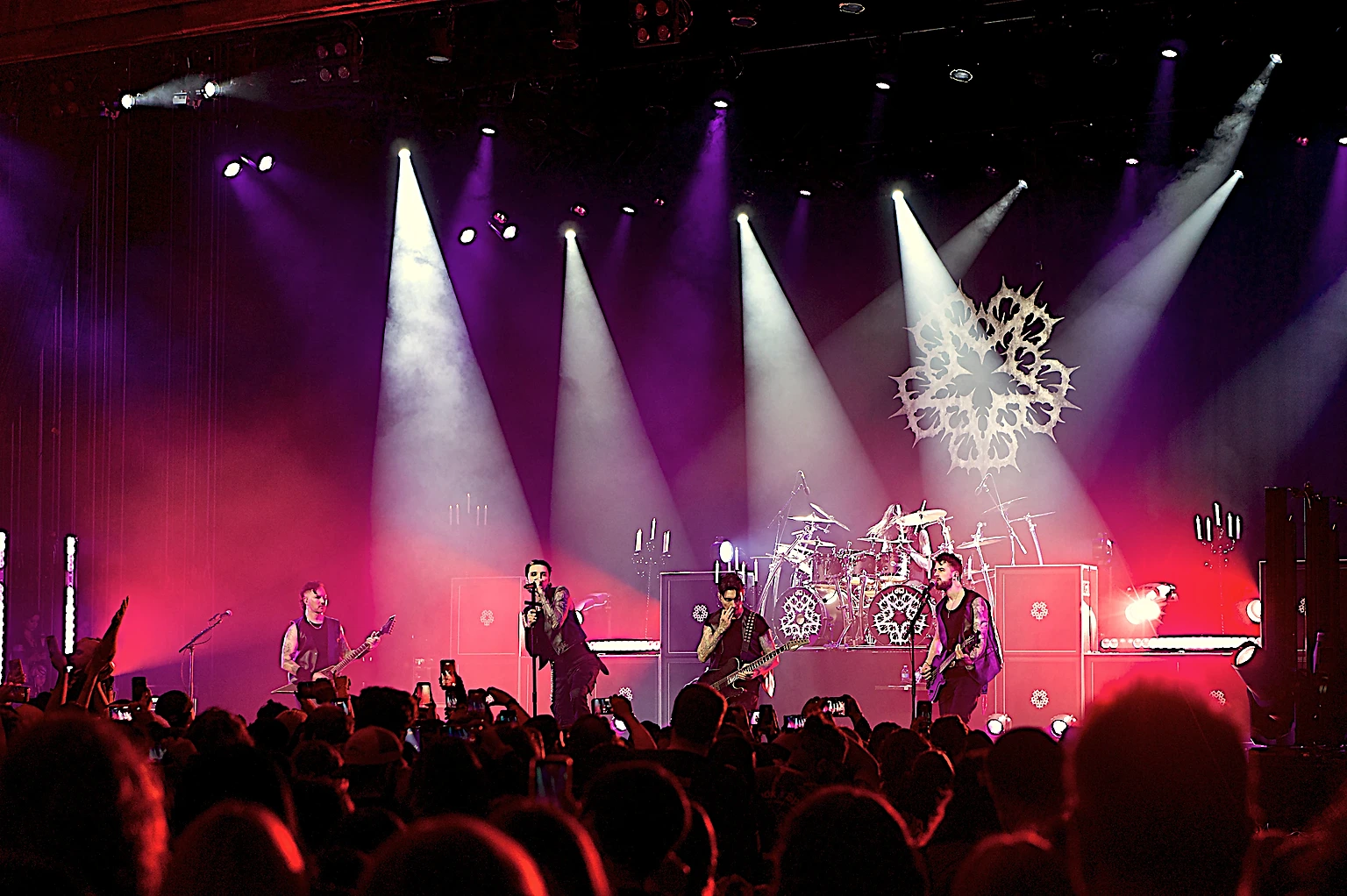 Black Veil Brides 2026 North American tour kickoff at the Riverside Municipal Auditorium with From Ashes to New, TX2, and As December Falls.