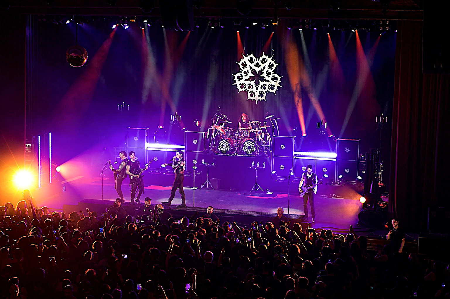 Black Veil Brides 2026 North American tour kickoff at the Riverside Municipal Auditorium with From Ashes to New, TX2, and As December Falls.