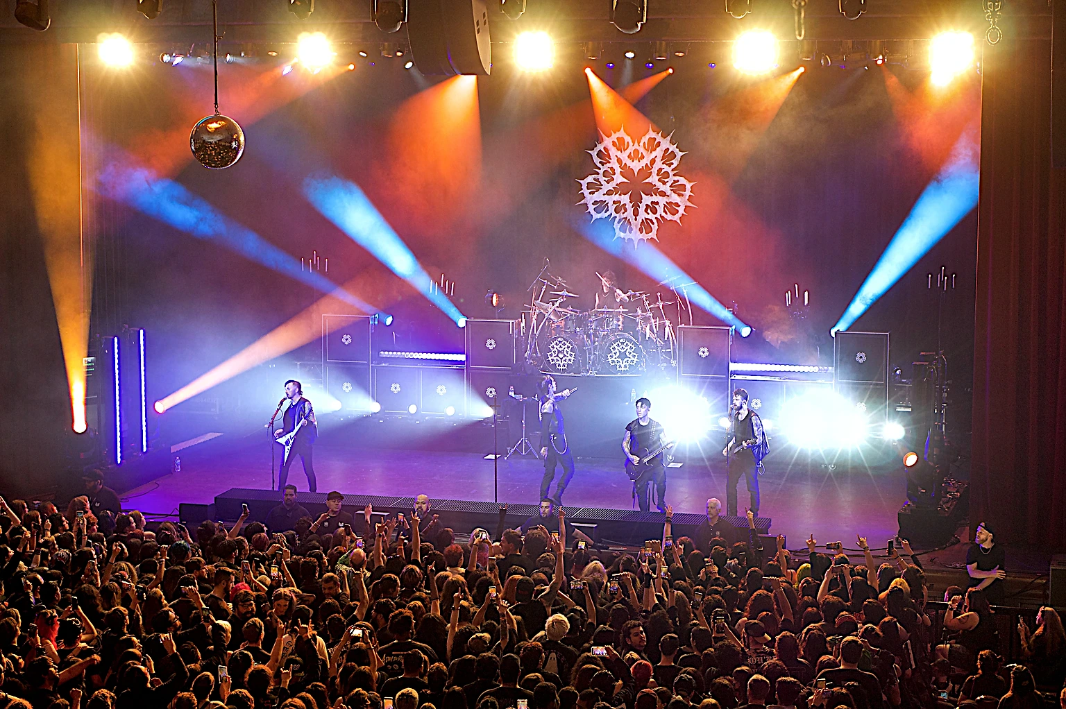 Black Veil Brides at the Riverside Municipal Auditorium during their 2026 North American tour kickoff on April 25.