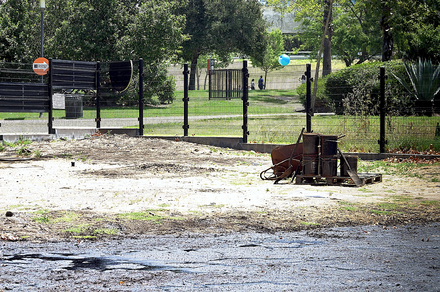 A dig site at the La Brea Tar Pits.